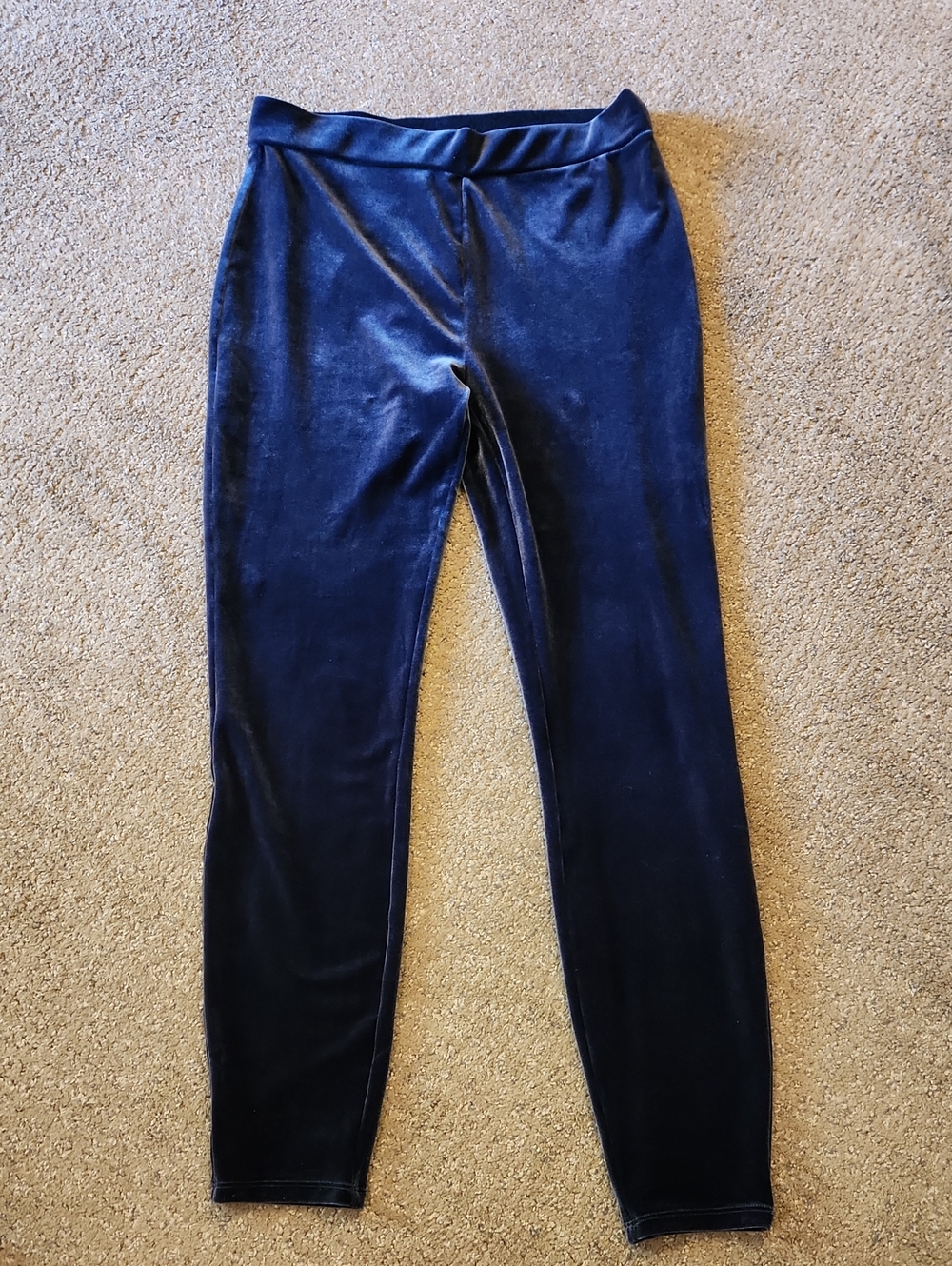J. Crew Navy Velvet Leggings